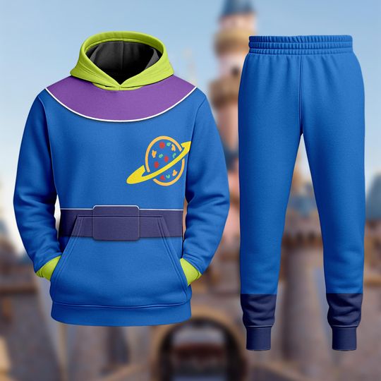 Alien Toy Story Halloween Costume All Over Print Hoodie, Three Eyes Aliens Inspired Cosplay Costume Sweatshirt, 3D Halloween Party Outfit