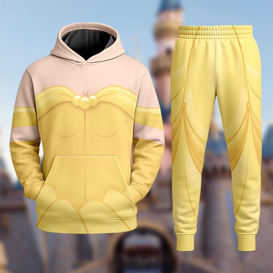 Belle Halloween Costume Hoodie, Beauty And The Beast Cosplay Costume Sweatshirt