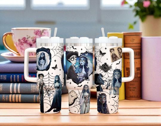 Discover Personalized Horror Movie Stainless Steel Tumbler: Halloween Couple Gift, 40oz