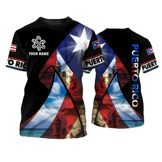 Discover Personalized Name Puerto Rico T-Shirt 3D, Puerto Rico Shirt for Men Women, Puert