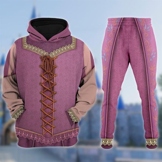 Disney Rapunzel Princess Costume Hoodie, Tangled Cosplay Costume Tee