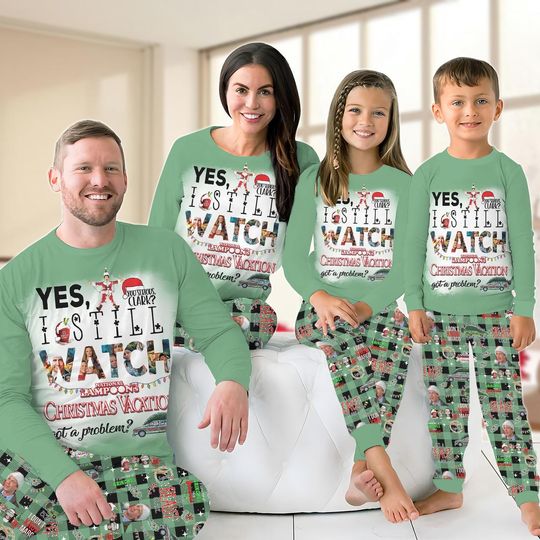 National Lampoons Family Pajamas Set, Griswold Tree Farm Holiday Pajamas, Clark Griswold Xmas Pajamas, You Serious Clark Matching Pjs