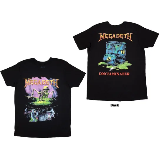 Megadeth Unisex Double Sided T-Shirt Contaminated Back Print