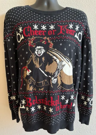 The Belsnickel Ugly Christmas Sweater sz 2XL Plus Humor Xmas EUC
