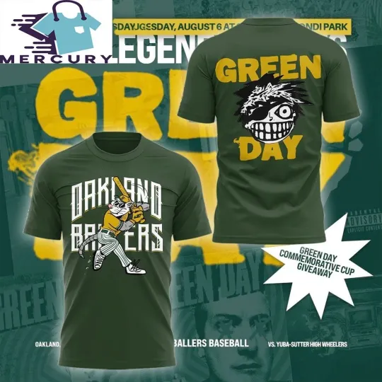 Green Day x Oakland Ballers 3D Shirt