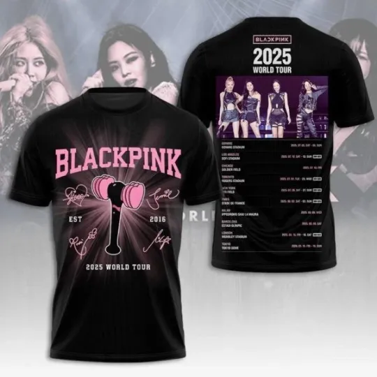 Blackpink 2025 Deadline World Tour 3D Shirt