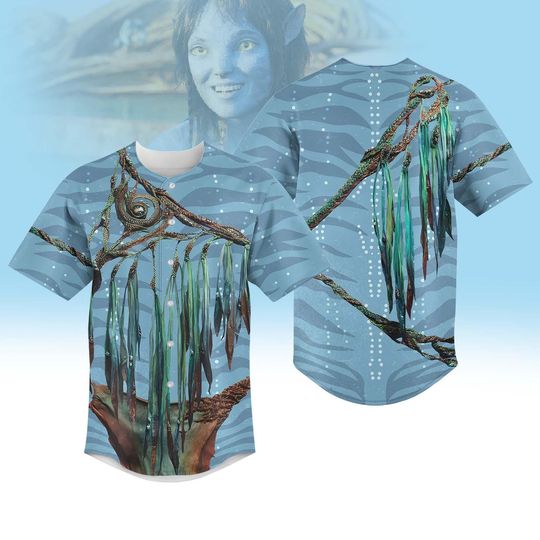 Disney Kiri Baseball Jersey, Avatar Baseball Shirt, The Way of Water Costume, Animal Kingdom The World of Avatar, Pandora Omaticaya