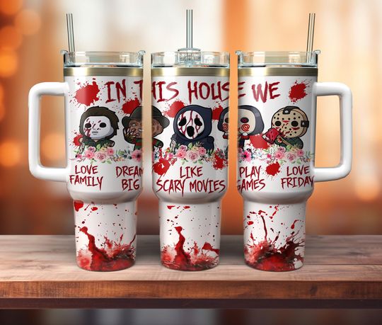Discover Halloween Horror 40oz Tumbler Wrap Png, Horror Movies 40oz Tumbler Png, Horror Characters Wrap Png, Horror Killers Png, Sublimation Designs