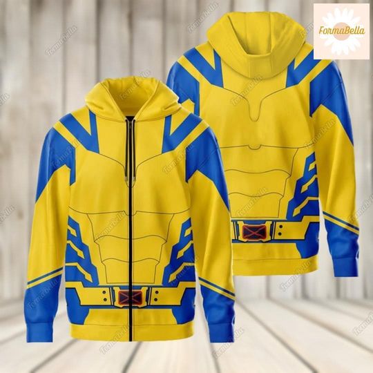 Discover Wolverine Costume 3D Hoodie, Deadpool And Wolverine Movie Cosplay, James Howlett Costume, Superhero Cosplay Outfit