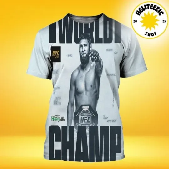 Discover Khamzat Chimaev UFC 319 Are The New Middleweight Champion 2025 3D Shirt
