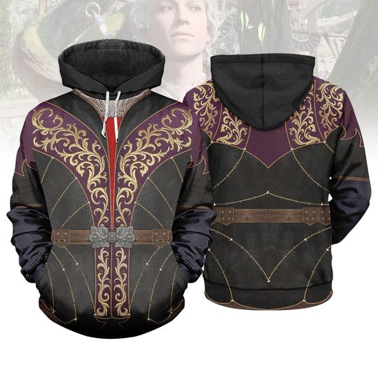 Astarion Costume 3D Hoodie, Baldur's Gate 3 Cosplay Hoodie, Vampire Rogue Hoodie, DnD Fantasy Gamer Outfit, Astarion Oufit