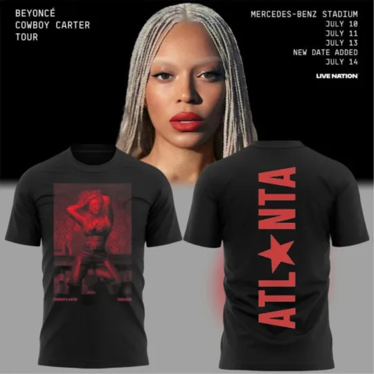 Beyonce x Atlanta Cowboy Carter Tour 2025 3D Shirt