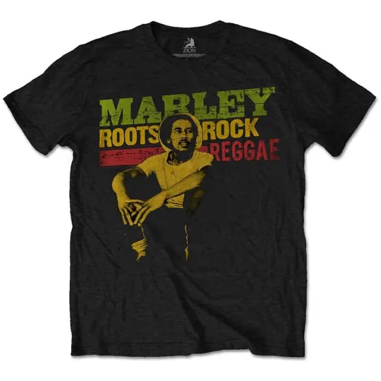 Discover Bob Marley Roots Rock Reggae Men's T-Shirt Black Large