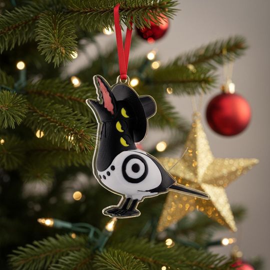 Discover Demon Hunter Sussie the Magpie Acrylic Ornament, Sussie Bird Ornament, Kpop Demon Hunters Bird Ornament, Demon Hunters Ornament