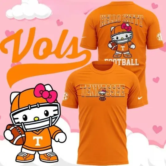 Discover Ten.ness.ee V0lun.teers Hell0 Kitty F00tball T-Shirt