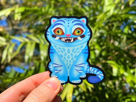 Discover K-Pop Demon Hunters Derpy Tiger Glitter Sticker