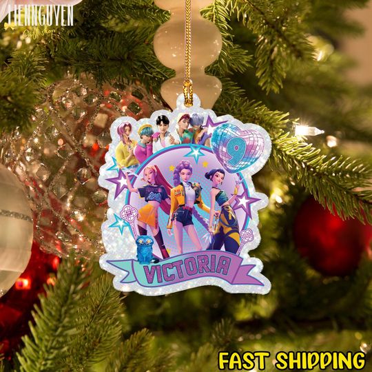 Discover Personalized Huntrix Christmas Ornament, Custom Kpop Demon Hunter Ornament, Custom KPDH Christmas Ornament