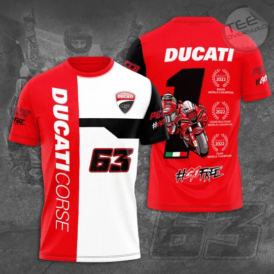 Discover Francesco Bagnaia 63 T-shirt, 3D Shirt