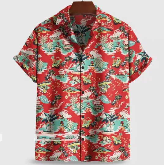 Discover Palm Springs Hawaiian Shirt Button Down Mens Hawaiian Shirts Size S-5XL