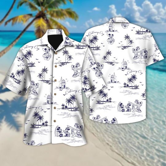 Discover Disney Mickey And Friends On Castaway Cay Cruise, Mickey Hawaii Cruise Line Hawaiian Shirt