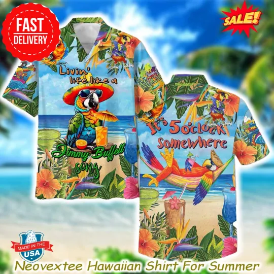 Jimmy Buffett Living My Life Like a Song Hawaiian Shirt Summer Aloha Music Shirt