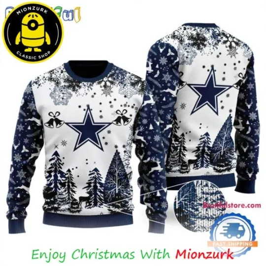Discover Cowboys Logo Football Team football Special Xmas Tree 2025 Christmas Ugly Sweater