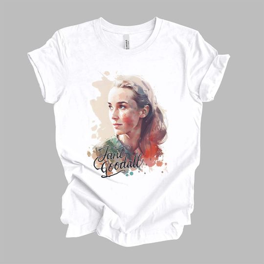 Discover Jane Goodall Watercolor T-Shirt | Biology Primatology Gift Unisex Tshirt Shirt | Mindspring Retreat