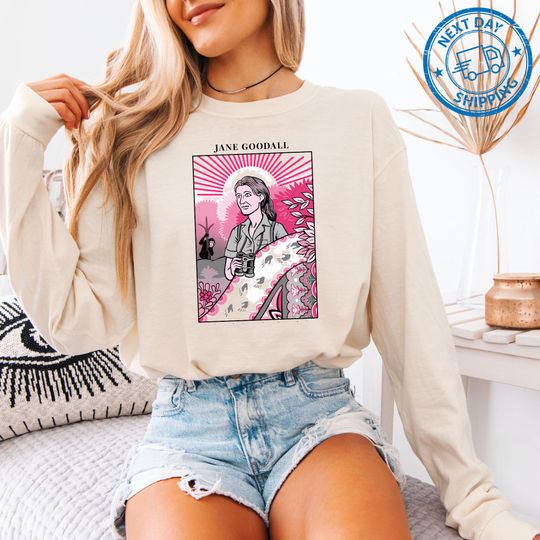 Discover Jane Goodall Tribute Shirt, Wildlife Conservation Legacy Tee