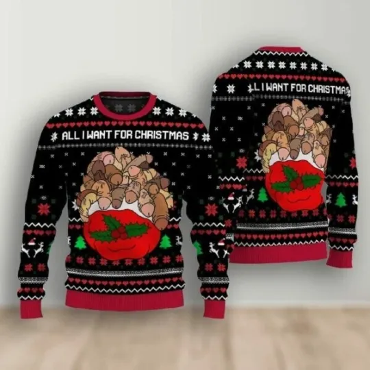 Discover BG All I Want For Christmas Is Dickmas Ugly Christmas Sweater, Funny Sweatshirt