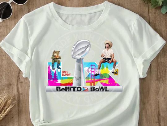 Discover Benito Bowl Shirt: Puerto Rico Football, Bad Bunny Super Bowl