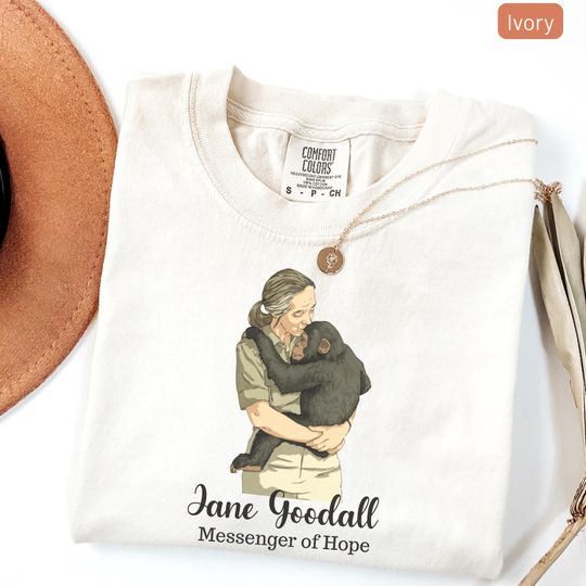 Discover Jane Goodall Shirt, Messenger of Hope Shirt, Thank You Jane shirt,Remember Jane Goodall, Jane Goodall Lover,Rip Jane Goodall