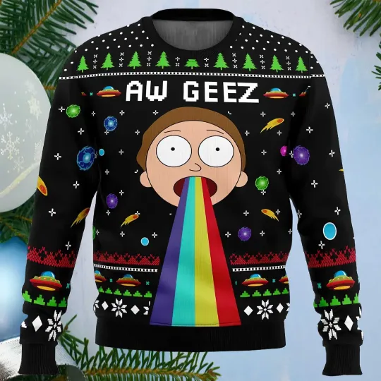 Discover Aw Geez Ugly Christmas Sweater