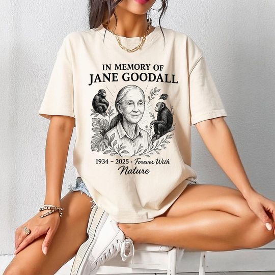 Discover In Memory of Jane Goodall Shirt, Jane Goodall Tshirt, Remember Jane Goddall, Thank You Jane, Rip Jane Goodall Lover