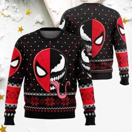 Spiderman Venom Ugly Christmas Sweater
