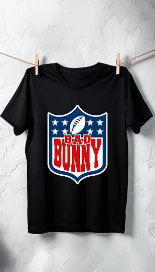Bad Bunny, football Logo, Super Bowel Halftime Show, Football Logo/ funny