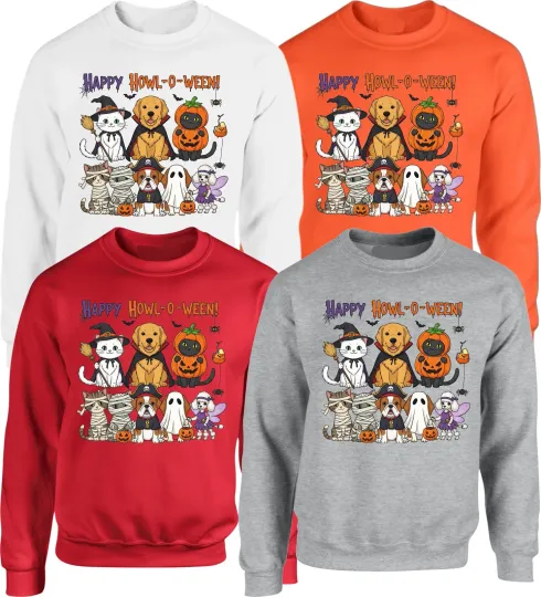 Discover Halloween Pumpkin Jumper, Spooky Ghost Sweatshirt, Animal Halloween Sweatshirt