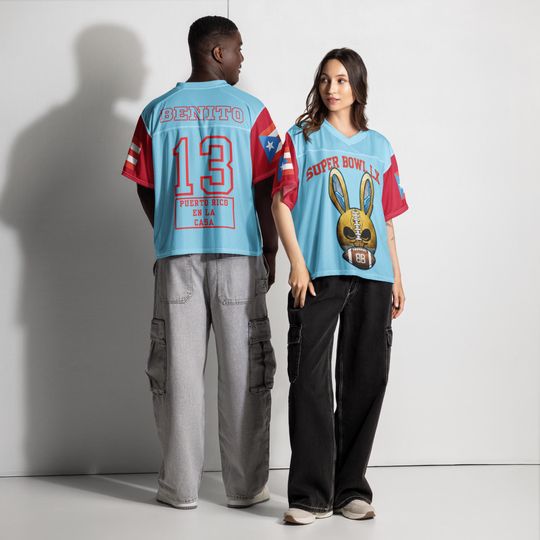 Benito Super Bowl LX Jersey: Puerto Rico Halftime Show Football Shirt