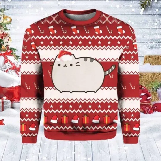 Discover Pusheen Cat Ugly Christmas Sweater
