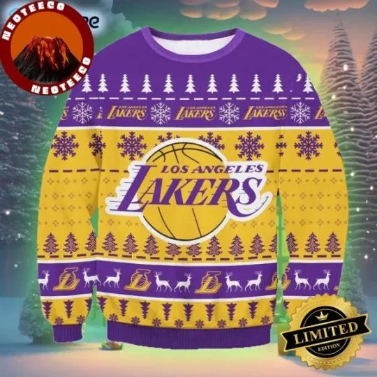 Discover Los Angeles Lakers Ugly Christmas Sweater