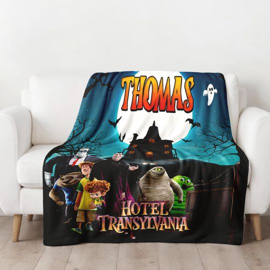 Discover Personalized Dracula Hotel Blanket, Characters Blanket