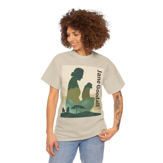 Jane Goodall Inspired Unisex Heavy Cotton Tee, Eco-Friendly Shirt, Animal Lover Gift, Nature Enthusiast Apparel, Earth Day T-Shirt, [...]