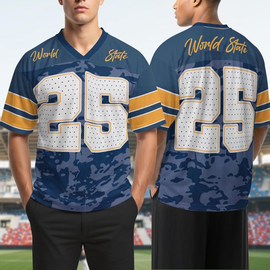 Discover World State Mesh Jersey, Camo Custom Number International Mesh Jersey, World Map, Earth Trip Merch Jersey, US State Home Adventurer Jersey