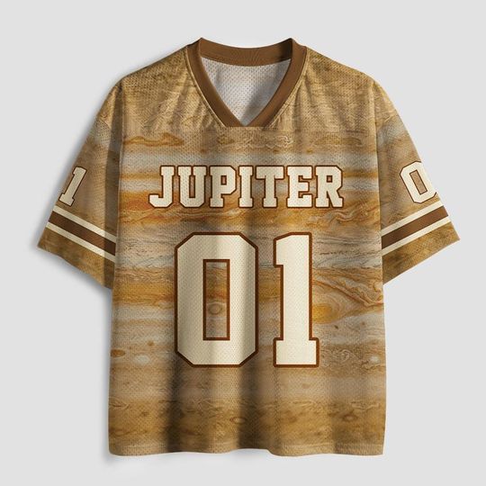 Jupiter Geek Mesh Jersey, Custom Number Merch Jersey, Jupiter Planet Inspired Mesh Jersey, Jupiter Geek Nasa Fan Lovers Mesh Jersey
