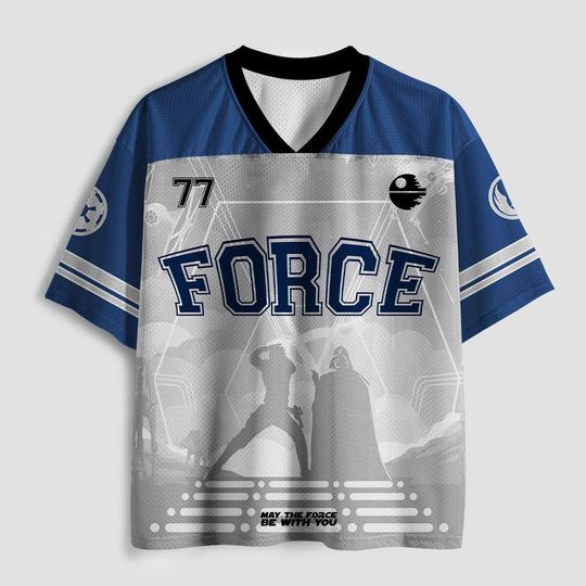 Discover Force Skywalker Geek Mesh Jersey, May The Force Be With You Mesh Jersey, Custom Number Force Skywalker Starwars Movie Jersey