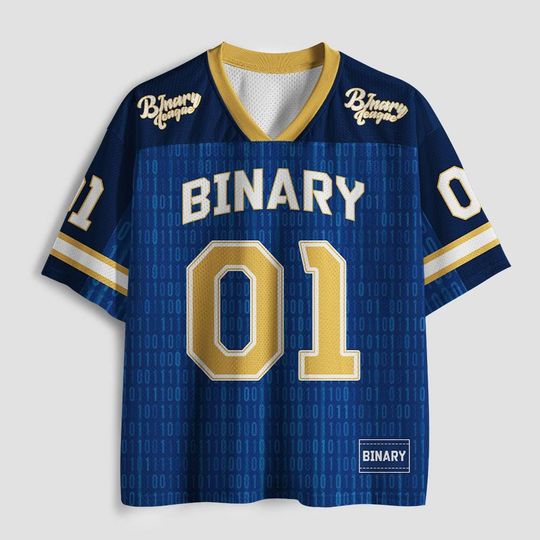 Life Is 0 Or 1 Geek Mesh Jersey, Custom Number Mesh Jersey, Binary Retro Sport Jersey, Fan Gift Activewear