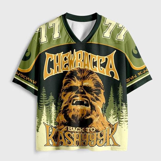ChewBacca Back To Kayshyyk Geek Mesh Jersey, Chewie Starwars Inspired Mesh Jersey, Starwars Movie Fan Lovers Mesh Jersey