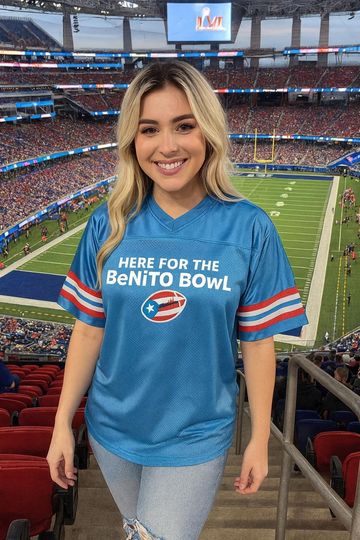 Bad Bunny Super Football Concert Mesh Jersey Unisex T-shirt Custom Football Shirt