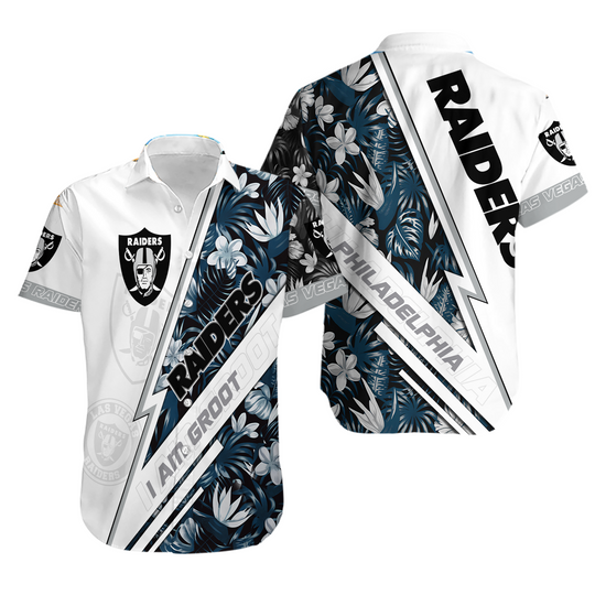 Personalized Las Vegas Football Tropical Lightning Hawaiian Shirt, Gift for Fan