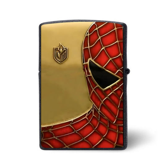 Limited Edition Japanese Brass Spiderman Zippo Pocket Lighter Cover