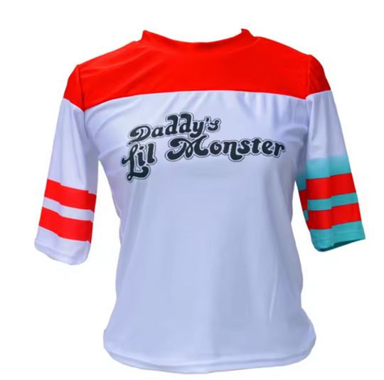 Daddy's Lil Monster Shirt, Harley Quinn Inspired Cosplay Costume Shirt